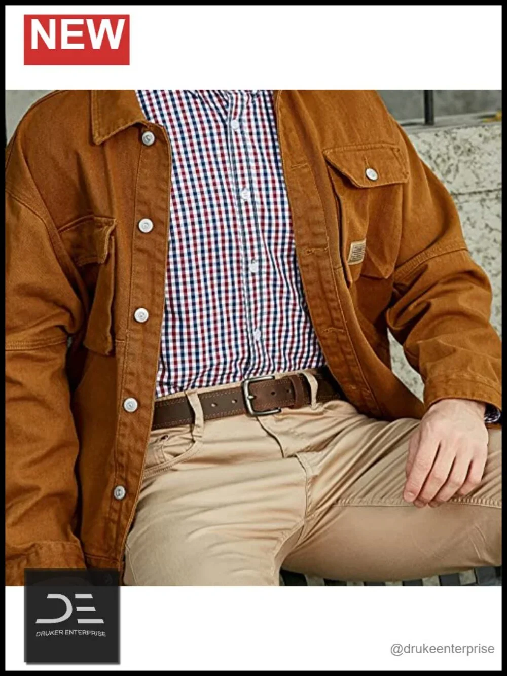 Men's Full Grain Leather Casual Everyday Jeans Belt with Gift Box